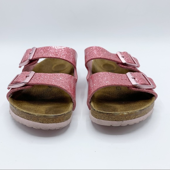 Birkenstock Girls Pink Glitter Two Buckle Strap Sandals 34 - Picture 5 of 13